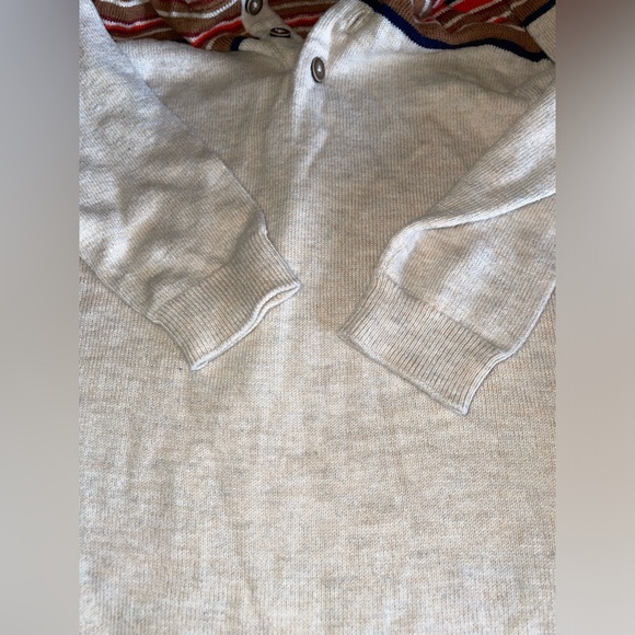 Infant knit striped print onesie hoodie - Picture 7 of 9